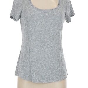 White House Black Market Light Gray Short Sleeve Top